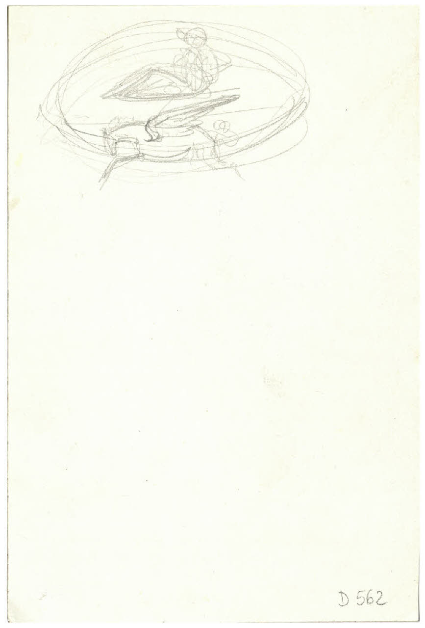 Idea compositiva per un'acquaforte della serie dei Pianeti (disegno) di Disertori, Benvenuto Maria (prima metà sec. XX)