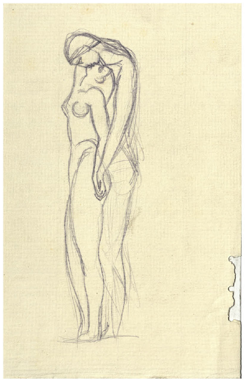 Due figure che si baciano (disegno) di Disertori, Benvenuto Maria (prima metà sec. XX)