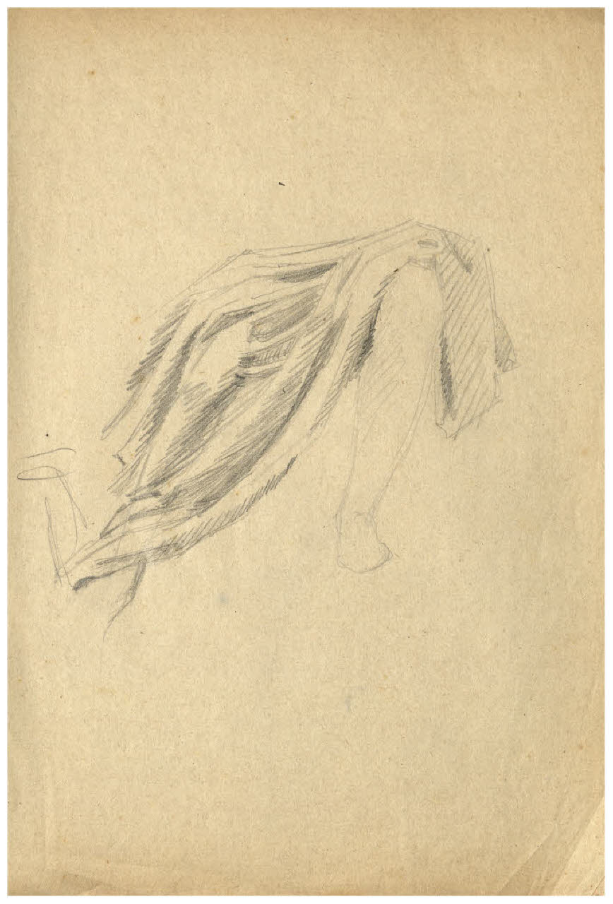 Studio di panneggio (disegno) di Disertori, Benvenuto Maria (prima metà sec. XX)