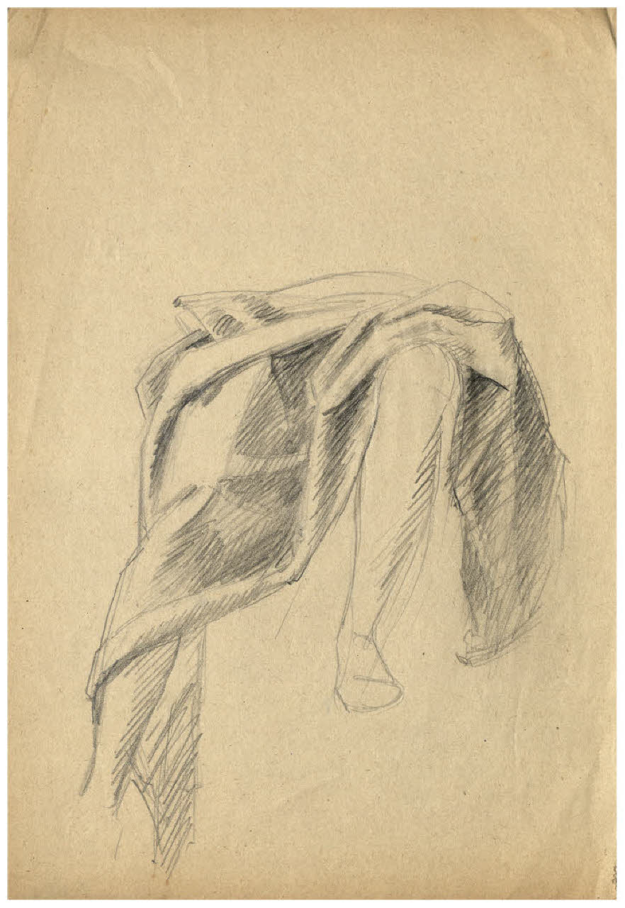 Studio di panneggio (disegno) di Disertori, Benvenuto Maria (prima metà sec. XX)