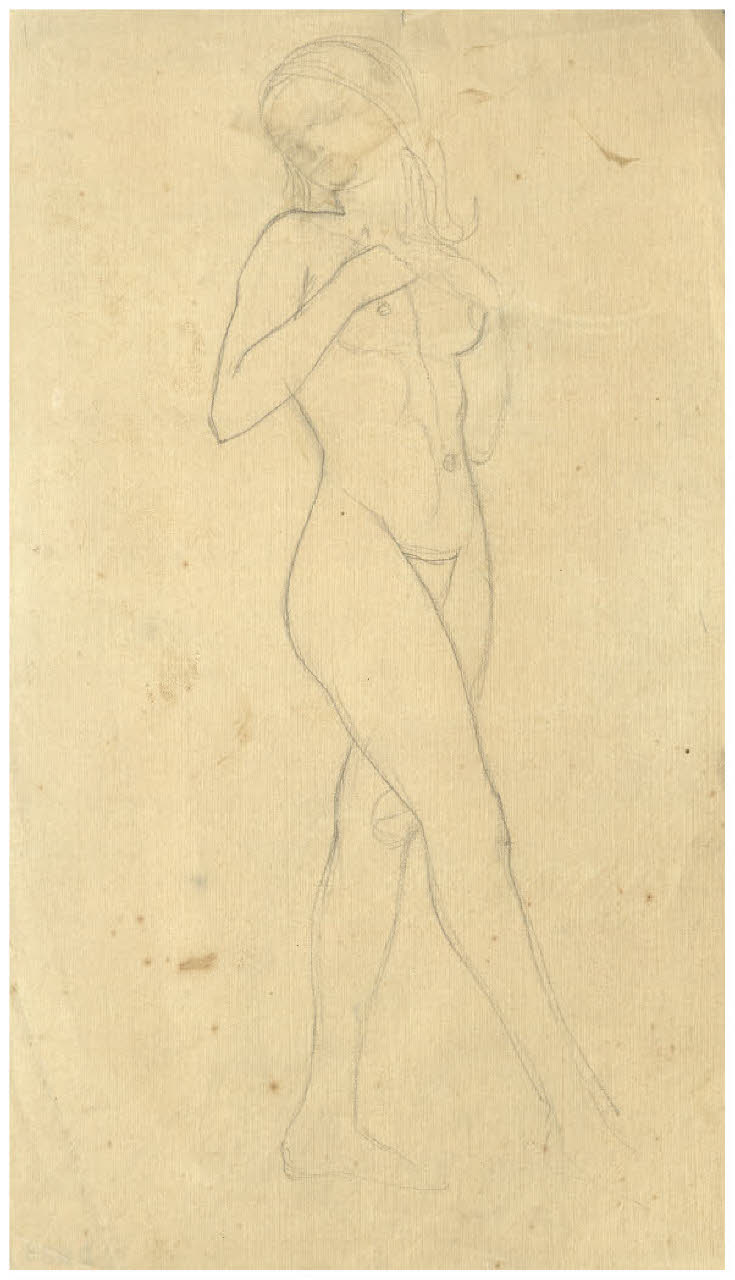 Nudo femminile (disegno) di Disertori, Benvenuto Maria (prima metà sec. XX)