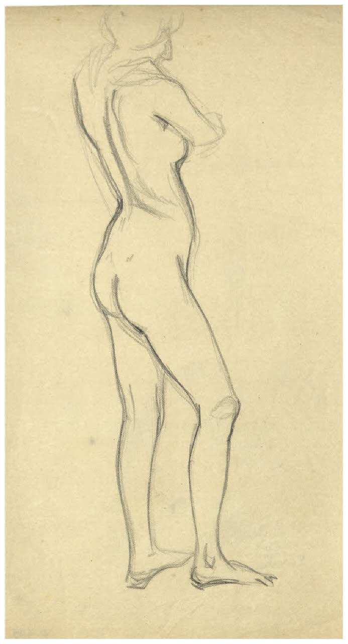 Nudo femminile (disegno) di Disertori, Benvenuto Maria (prima metà sec. XX)