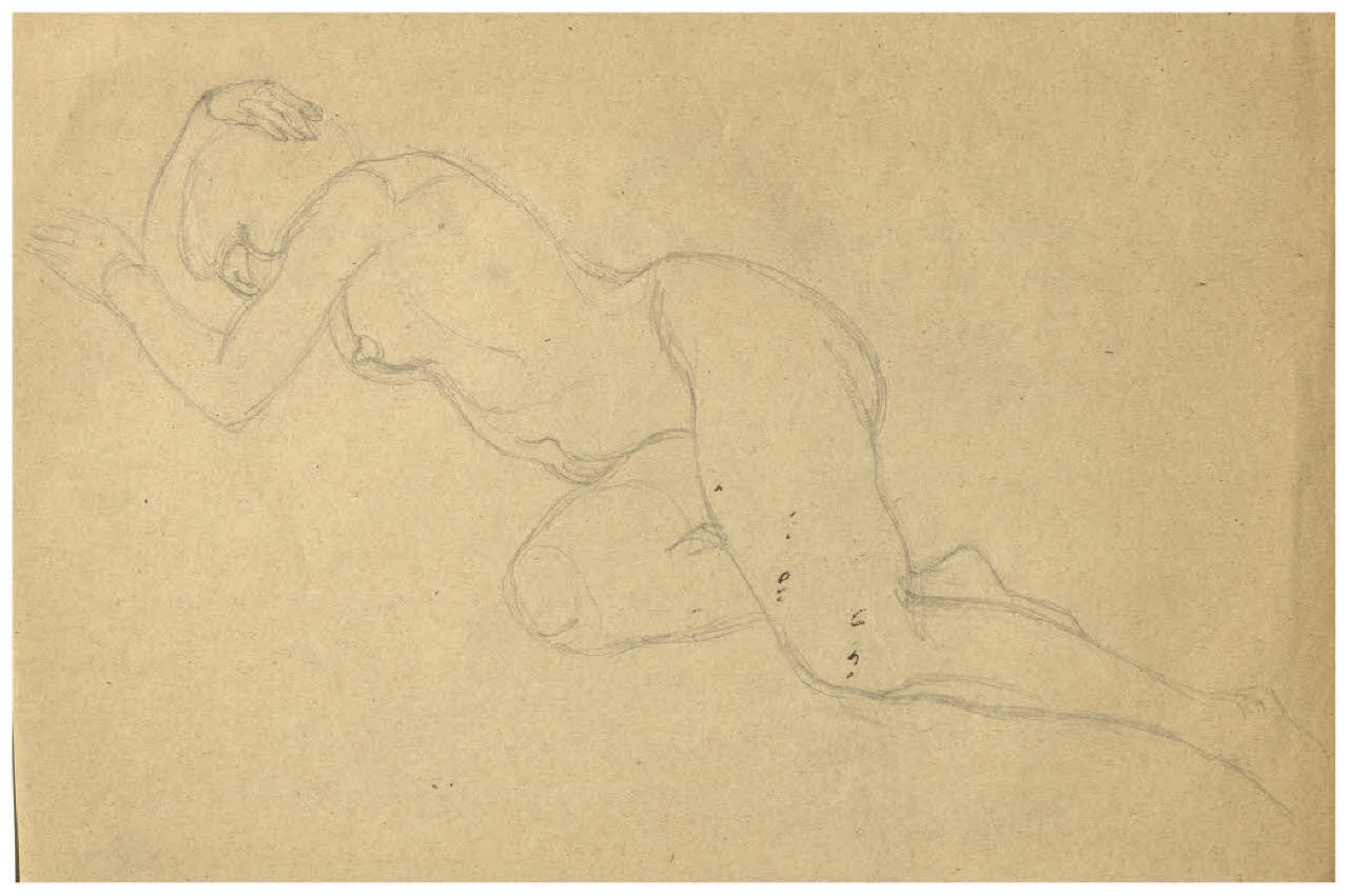 Nudo femminile (disegno) di Disertori, Benvenuto Maria (prima metà sec. XX)