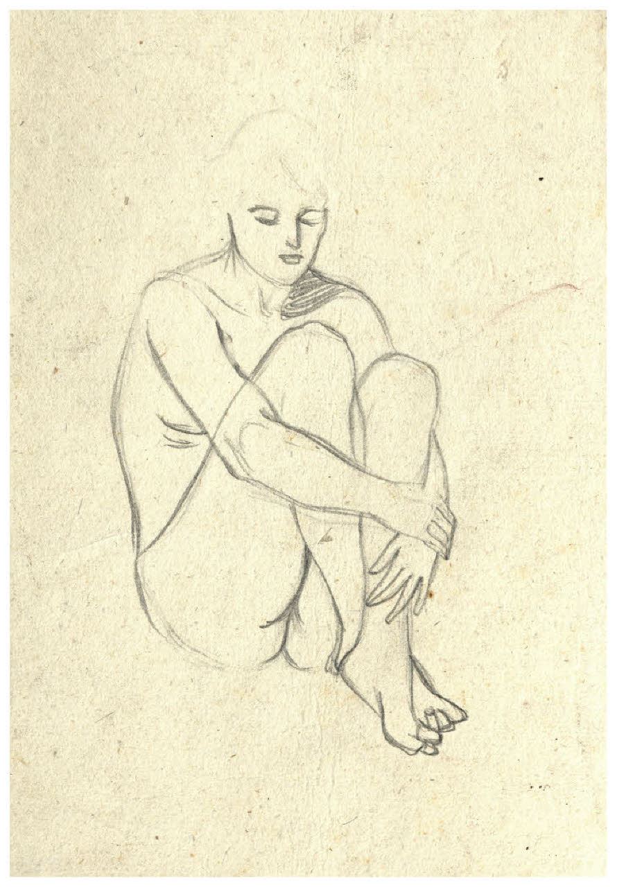 Nudo femminile (disegno) di Disertori, Benvenuto Maria (prima metà sec. XX)