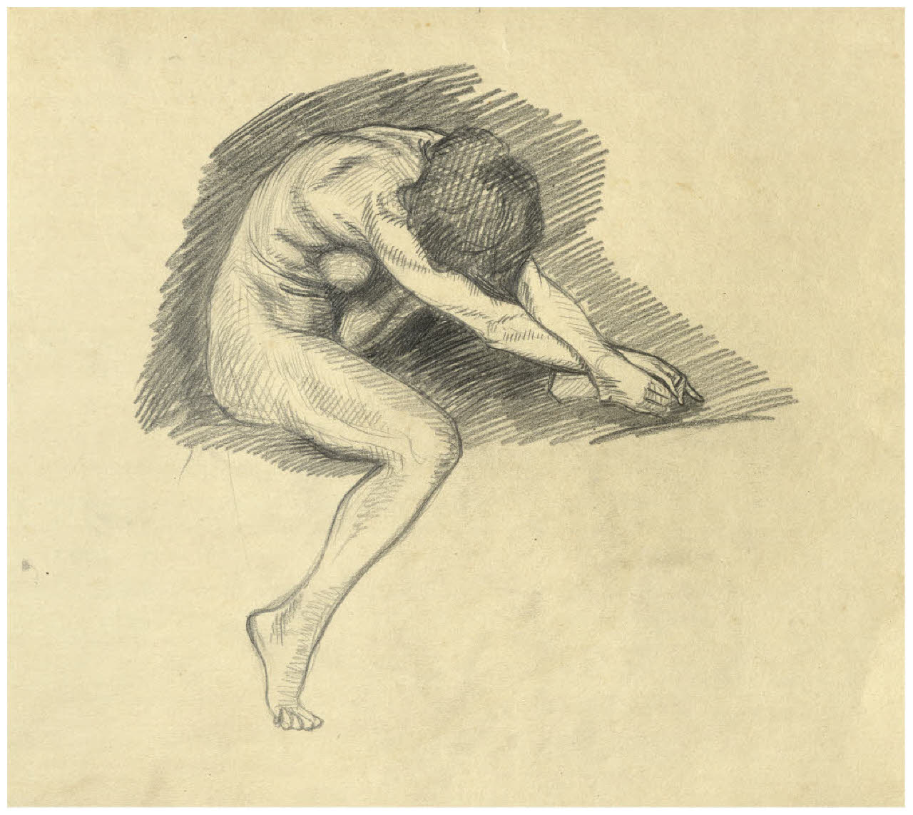 Nudo femminile (disegno) di Disertori, Benvenuto Maria (prima metà sec. XX)