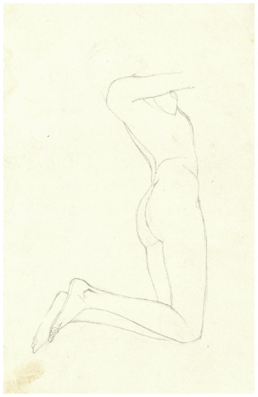 Nudo femminile (disegno) di Disertori, Benvenuto Maria (prima metà sec. XX)