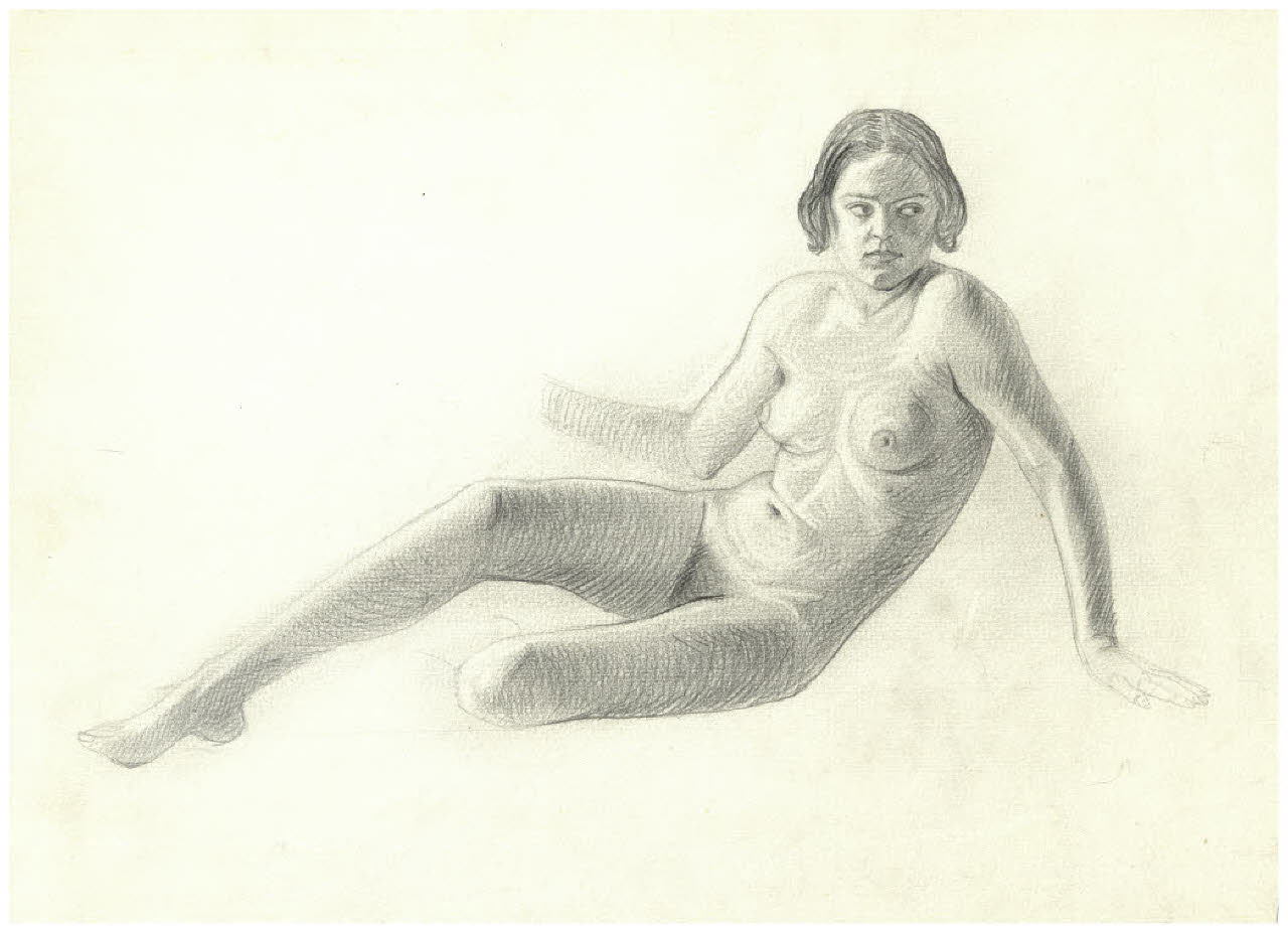 Nudo femminile (disegno) di Disertori, Benvenuto Maria (prima metà sec. XX)