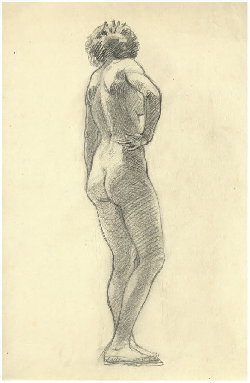 Nudo femminile (disegno) di Disertori, Benvenuto Maria (prima metà sec. XX)