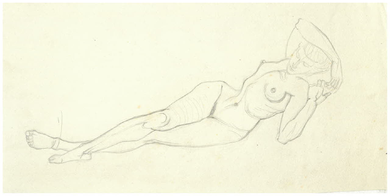 Nudo femminile (disegno) di Disertori, Benvenuto Maria (prima metà sec. XX)