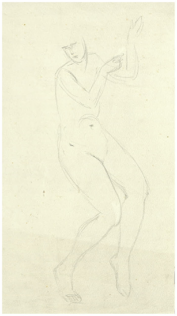 Nudo femminile (disegno) di Disertori, Benvenuto Maria (prima metà sec. XX)