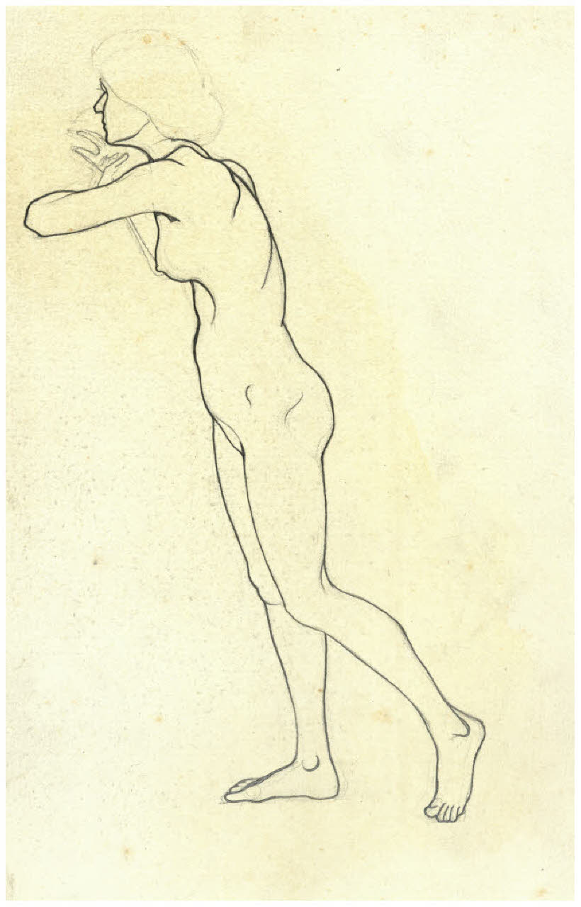 Nudo femminile (disegno) di Disertori, Benvenuto Maria (prima metà sec. XX)