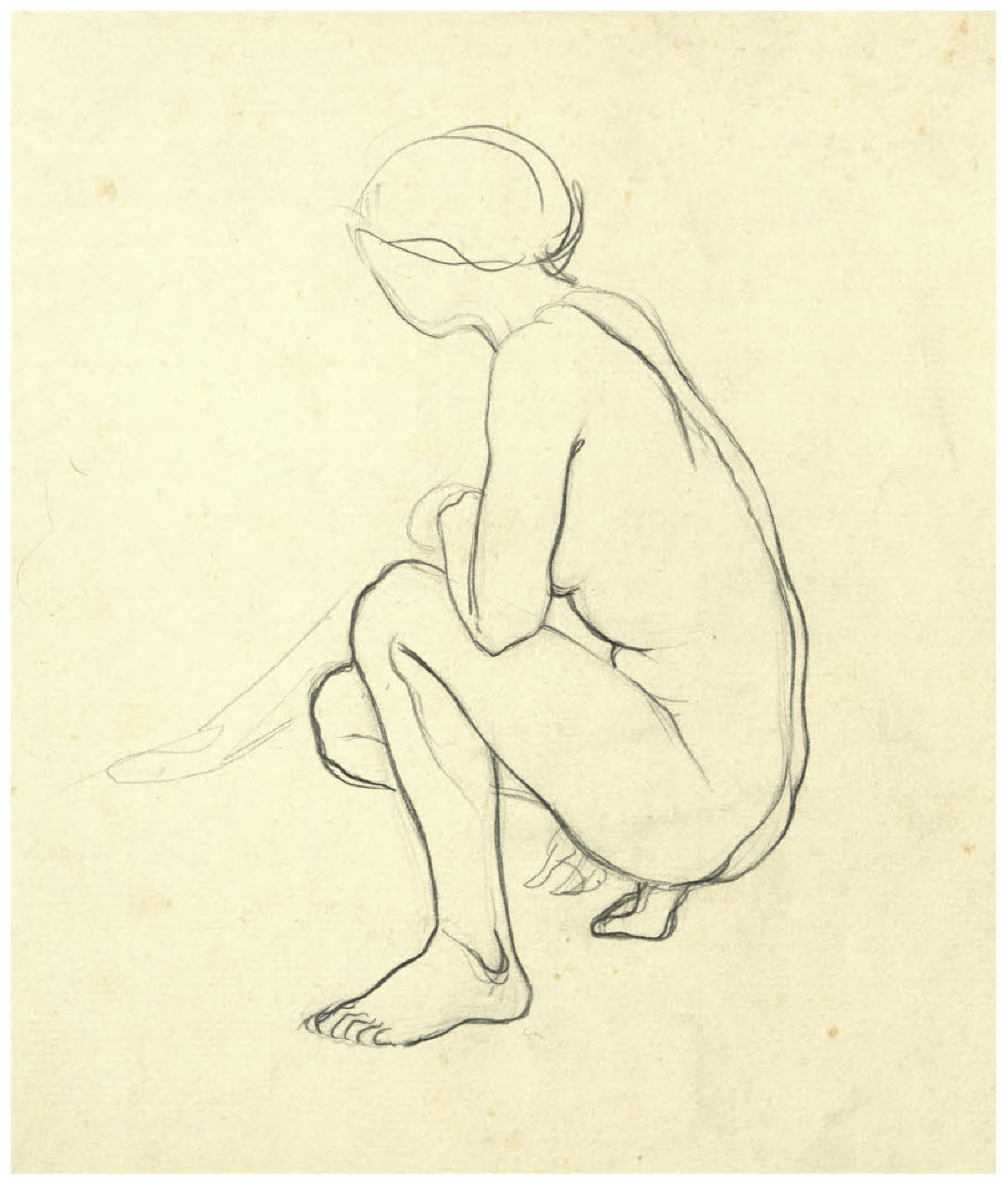 Nudo femminile (disegno) di Disertori, Benvenuto Maria (prima metà sec. XX)