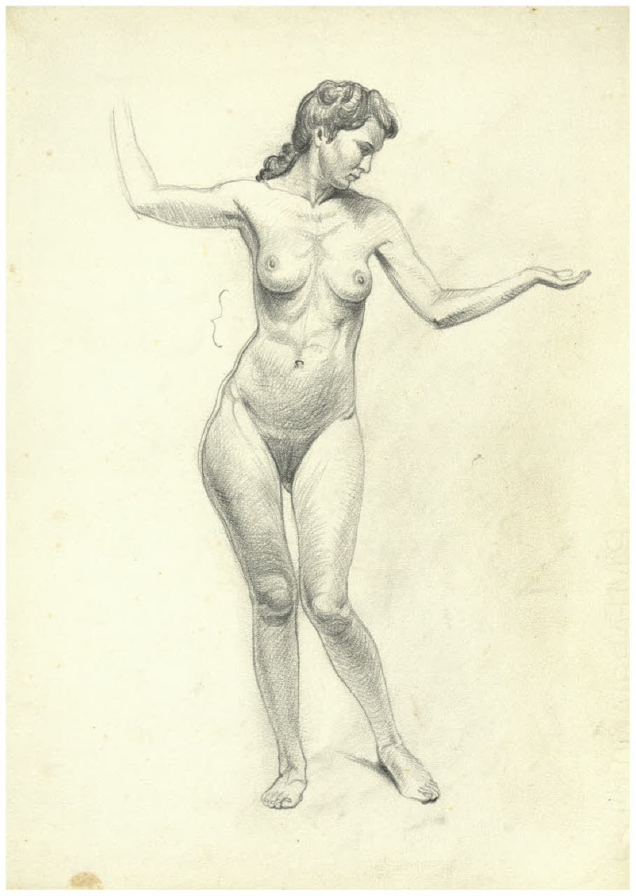 Nudo femminile (disegno) di Disertori, Benvenuto Maria (sec. XX)
