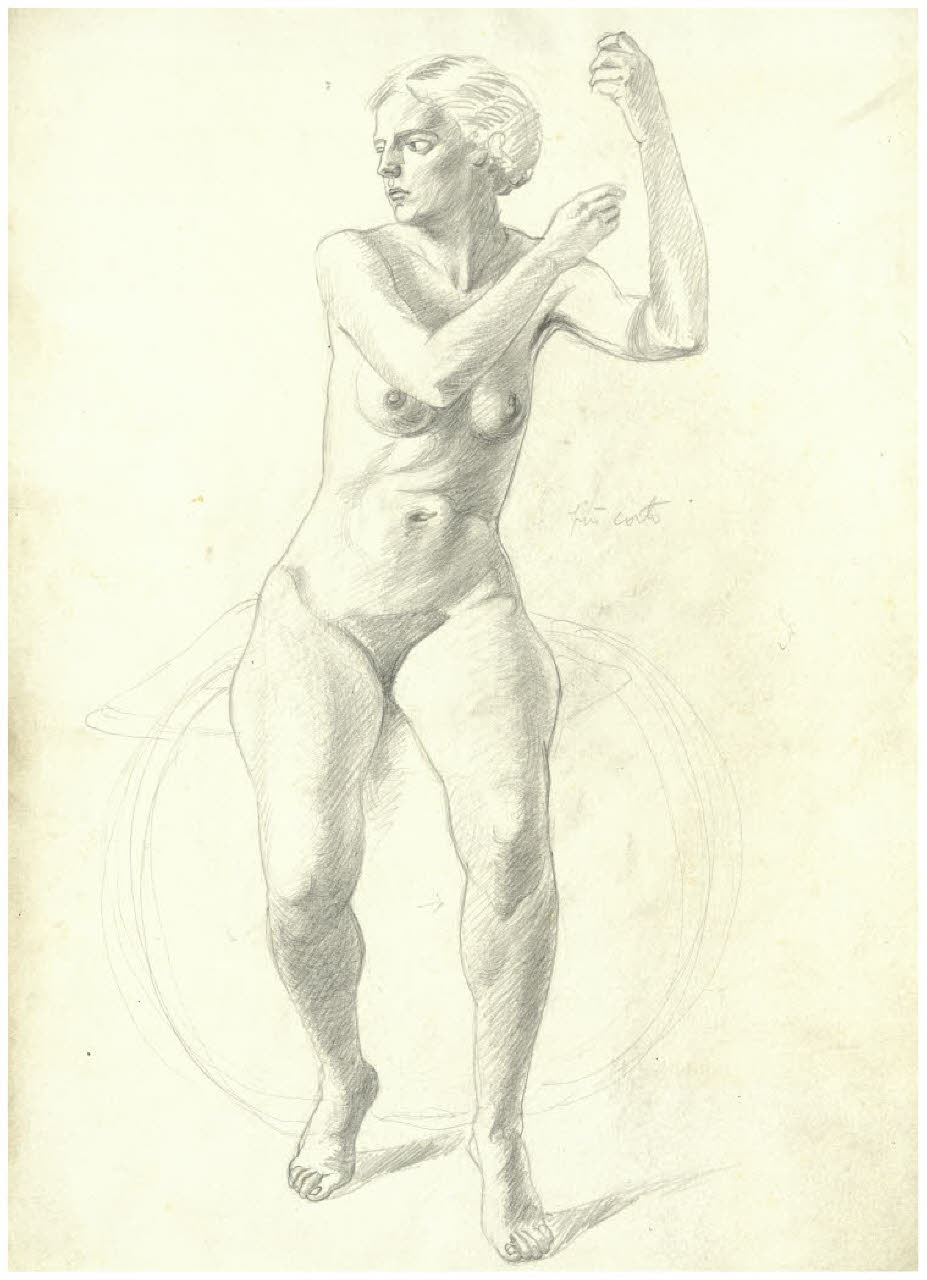 Nudo femminile (disegno) di Disertori, Benvenuto Maria (prima metà sec. XX)