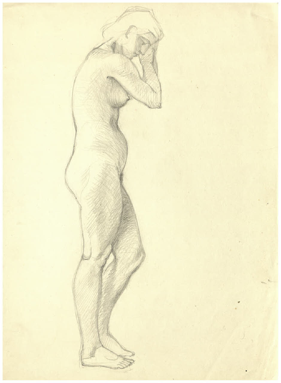 Nudo femminile (disegno) di Disertori, Benvenuto Maria (sec. XX)