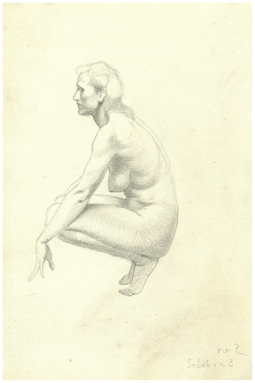 Nudo femminile (disegno) di Disertori, Benvenuto Maria (prima metà sec. XX)