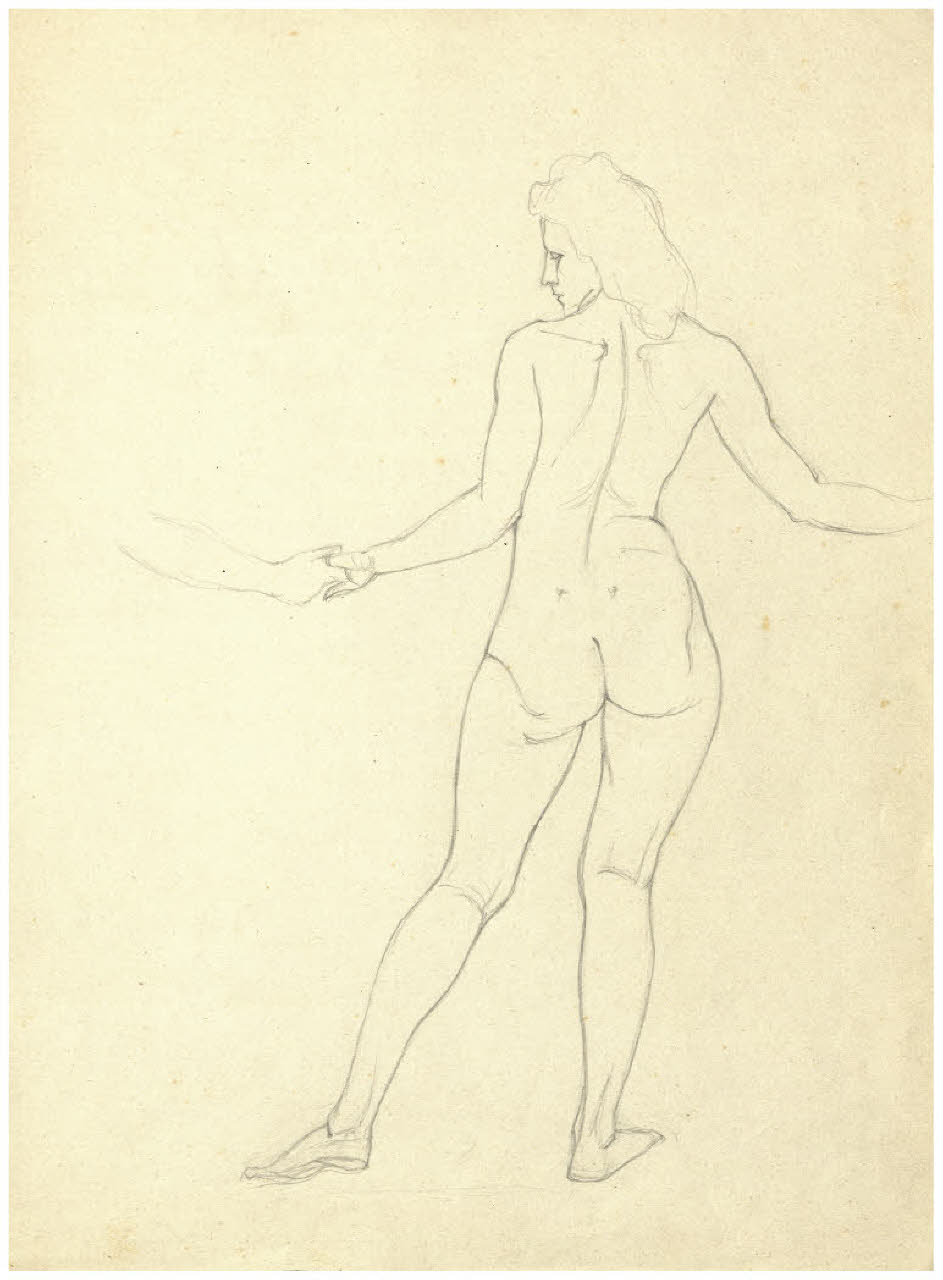 Nudo femminile (disegno) di Disertori, Benvenuto Maria (sec. XX)