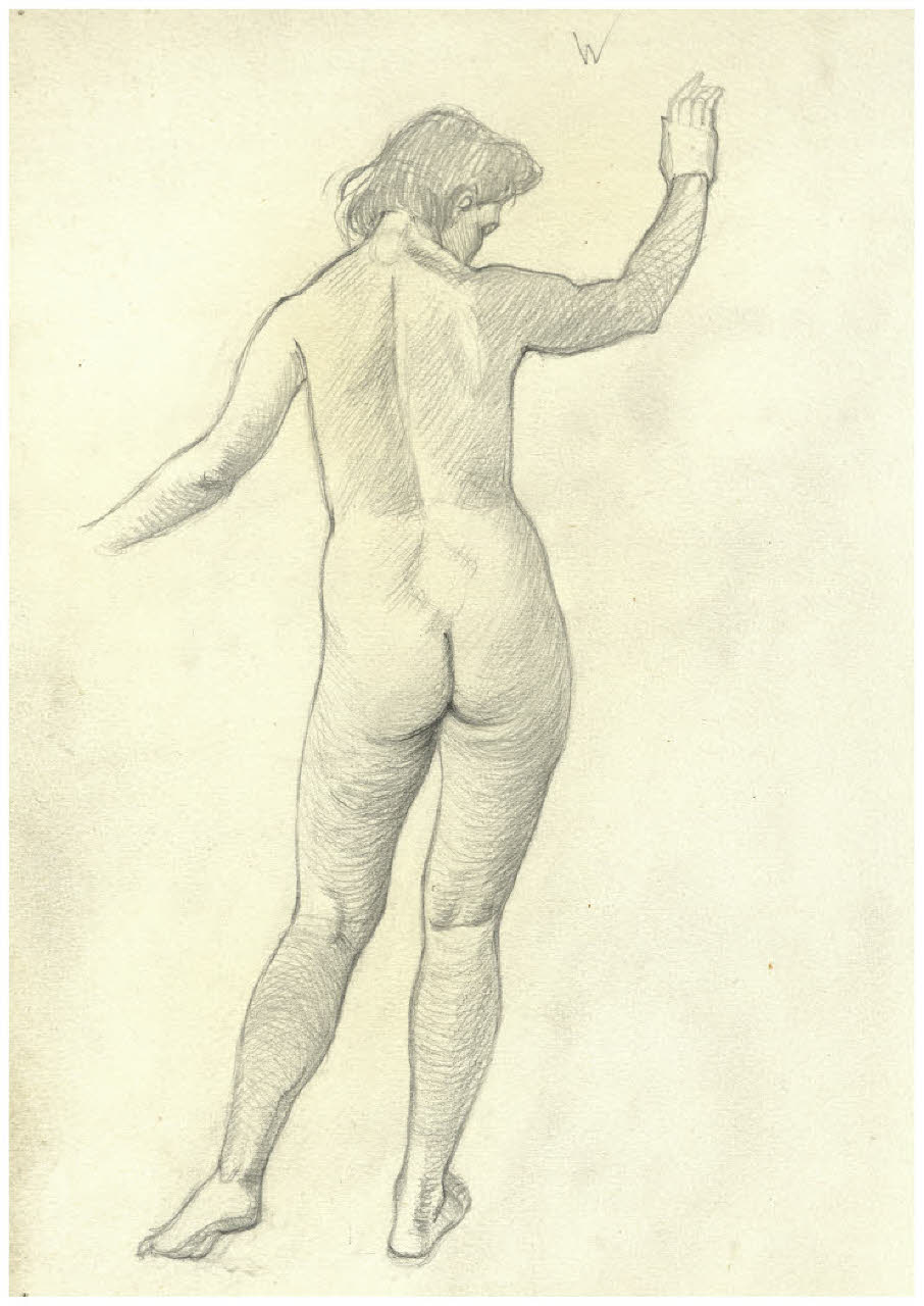 Nudo femminile (disegno) di Disertori, Benvenuto Maria (sec. XX)
