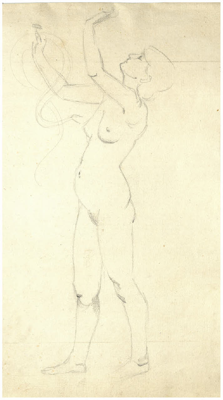 Nudo femminile (disegno) di Disertori, Benvenuto Maria (prima metà sec. XX)