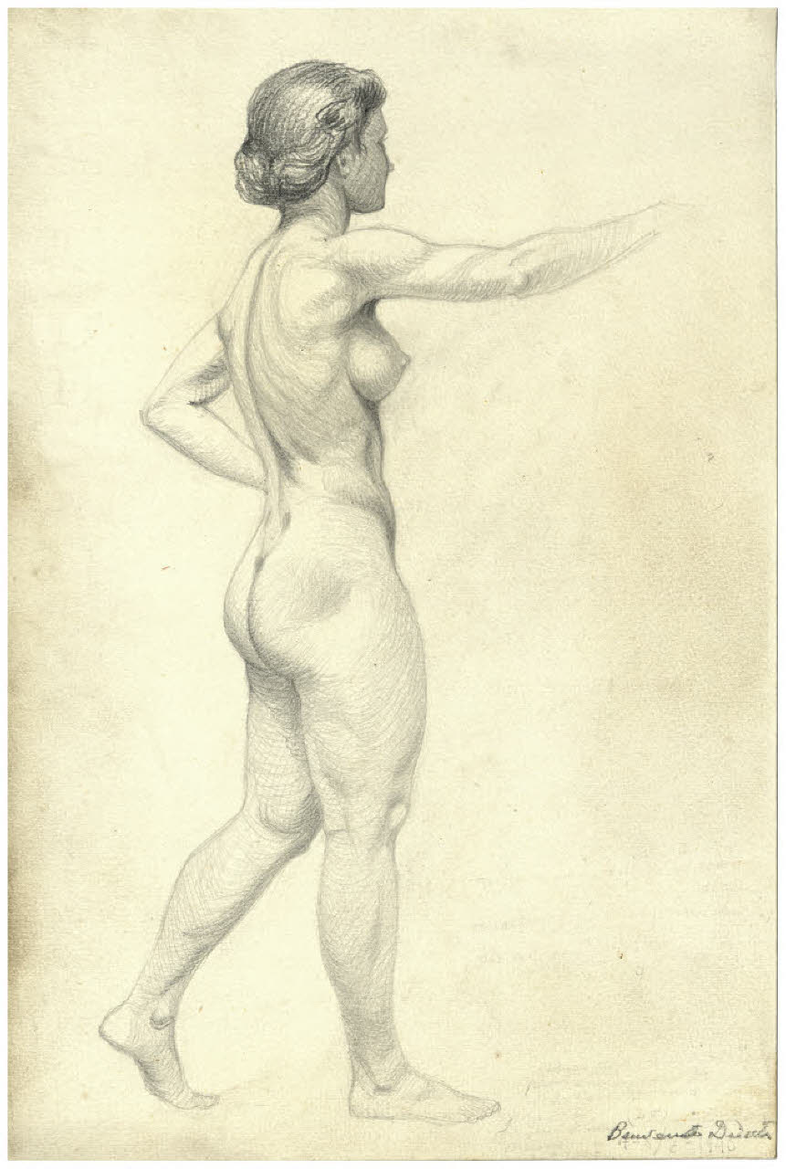 Nudo femminile (disegno) di Disertori, Benvenuto Maria (prima metà sec. XX)