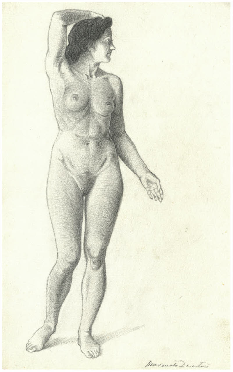 Nudo femminile (disegno) di Disertori, Benvenuto Maria (prima metà sec. XX)