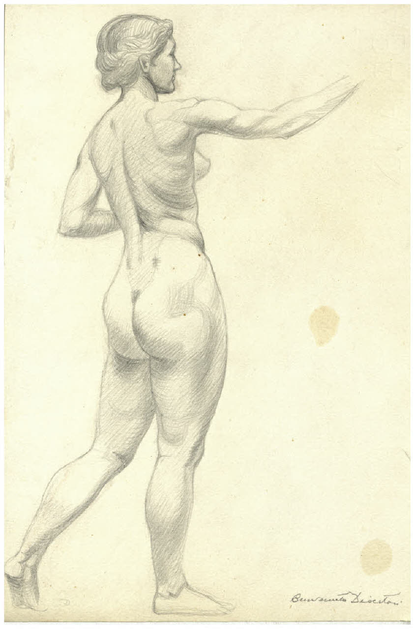 Nudo femminile (disegno) di Disertori, Benvenuto Maria (sec. XX)