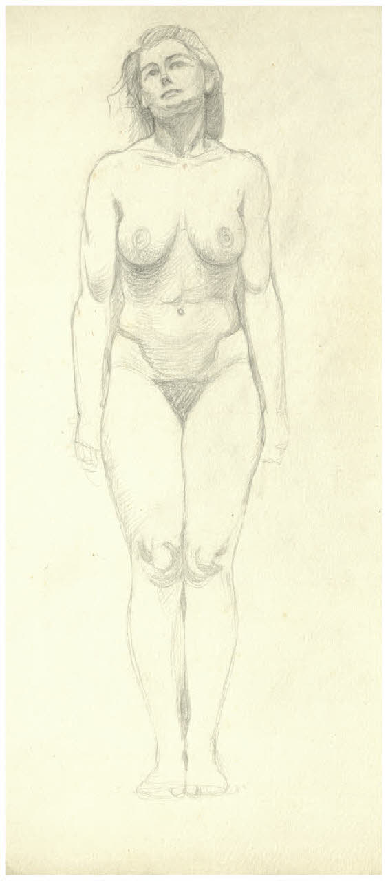 Nudo femminile (disegno) di Disertori, Benvenuto Maria (prima metà sec. XX)