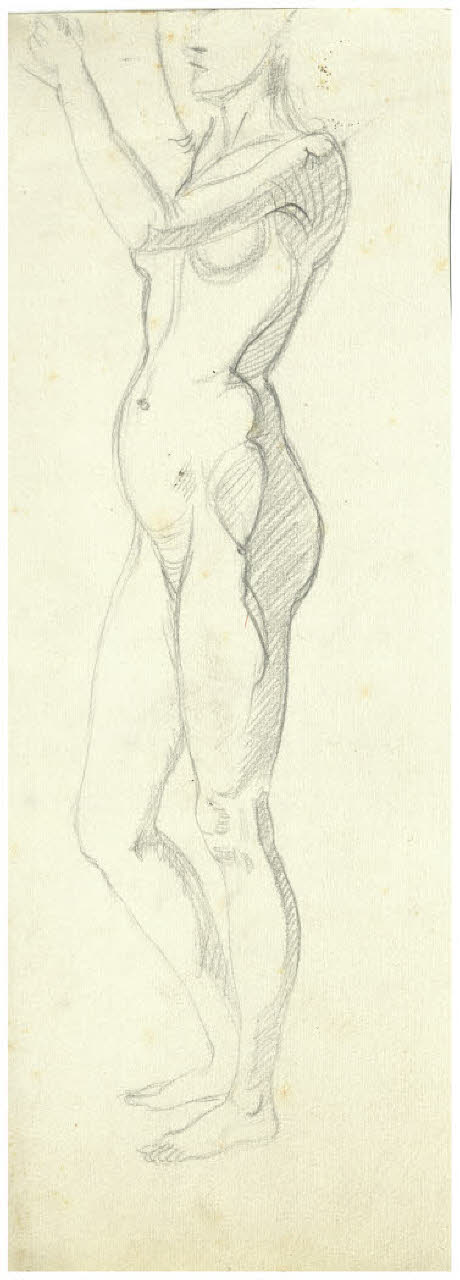 Nudo femminile (disegno) di Disertori, Benvenuto Maria (prima metà sec. XX)