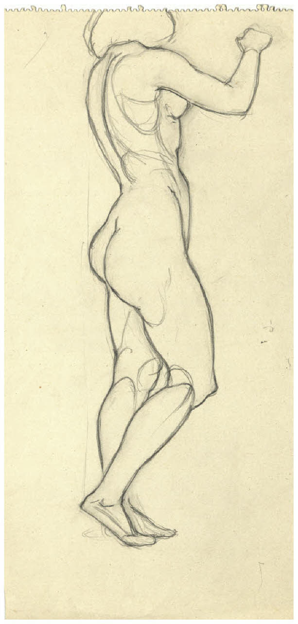 Nudo femminile (disegno) di Disertori, Benvenuto Maria (prima metà sec. XX)