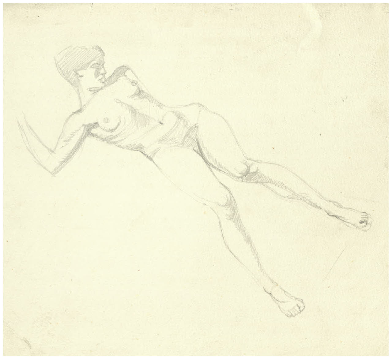 Nudo femminile (disegno) di Disertori, Benvenuto Maria (prima metà sec. XX)