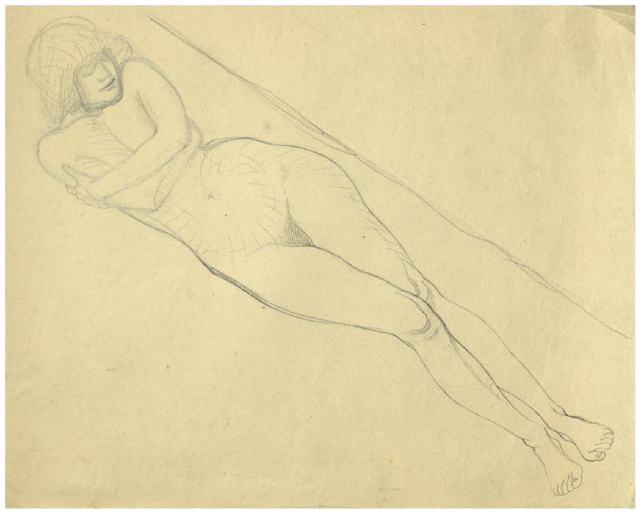 Nudo femminile (disegno) di Disertori, Benvenuto Maria (prima metà sec. XX)