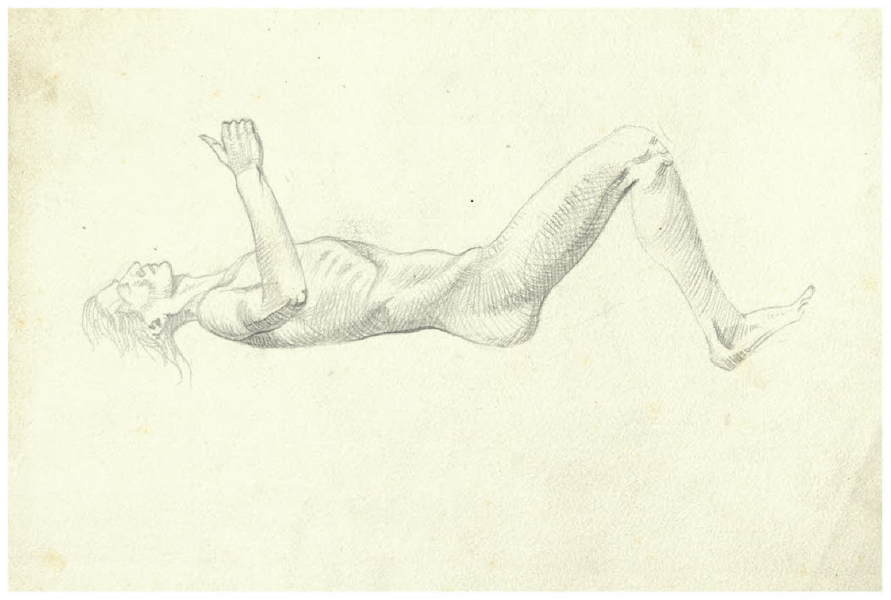 Nudo maschile (disegno) di Disertori, Benvenuto Maria (prima metà sec. XX)