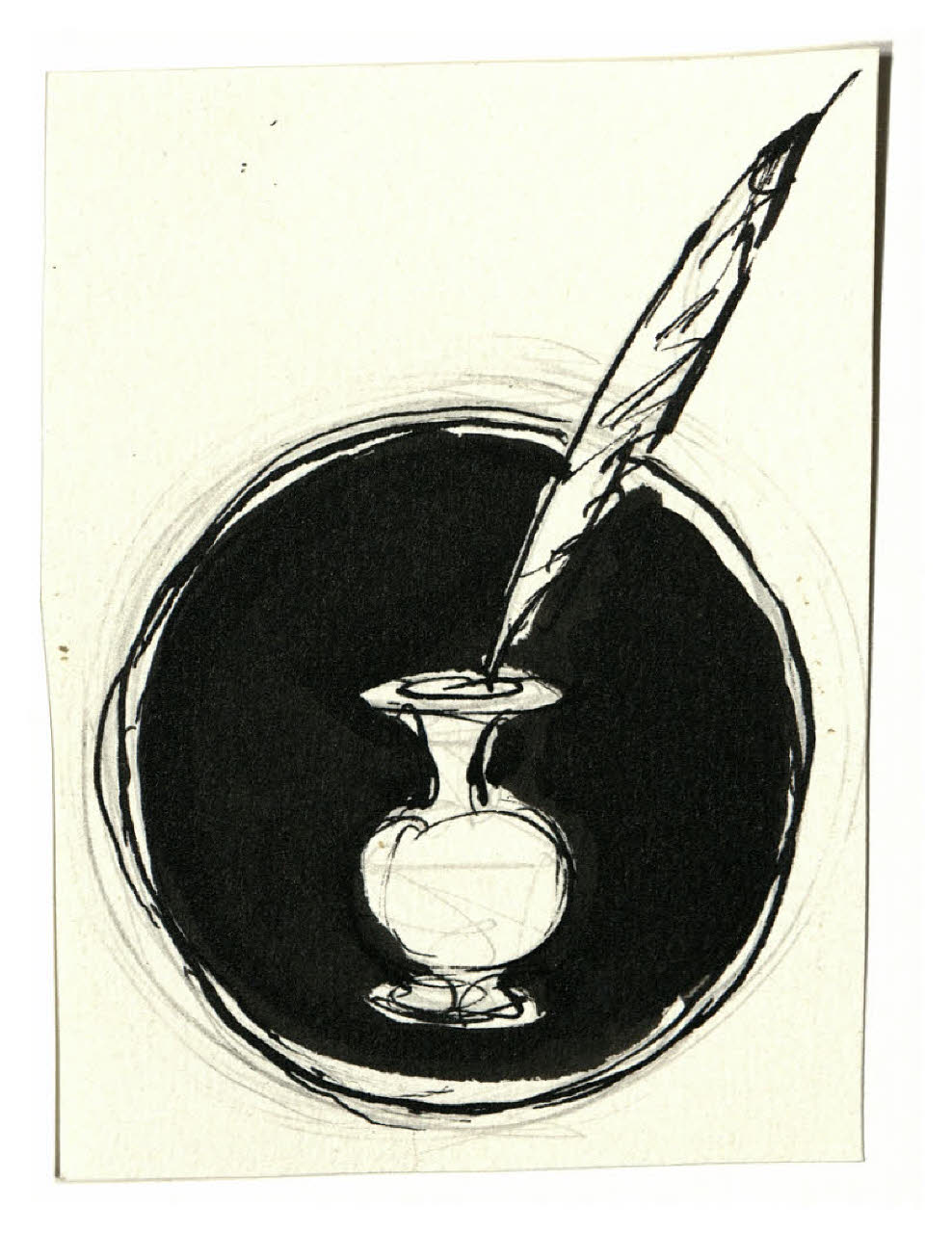 Penna e calamaio (disegno) di Disertori, Benvenuto Maria (prima metà sec. XX)