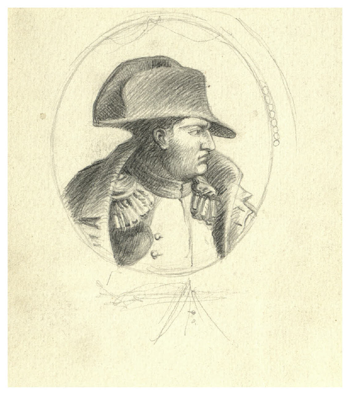 Ritratto di Napoleone Bonaparte (disegno) di Disertori, Benvenuto Maria (prima metà sec. XX)