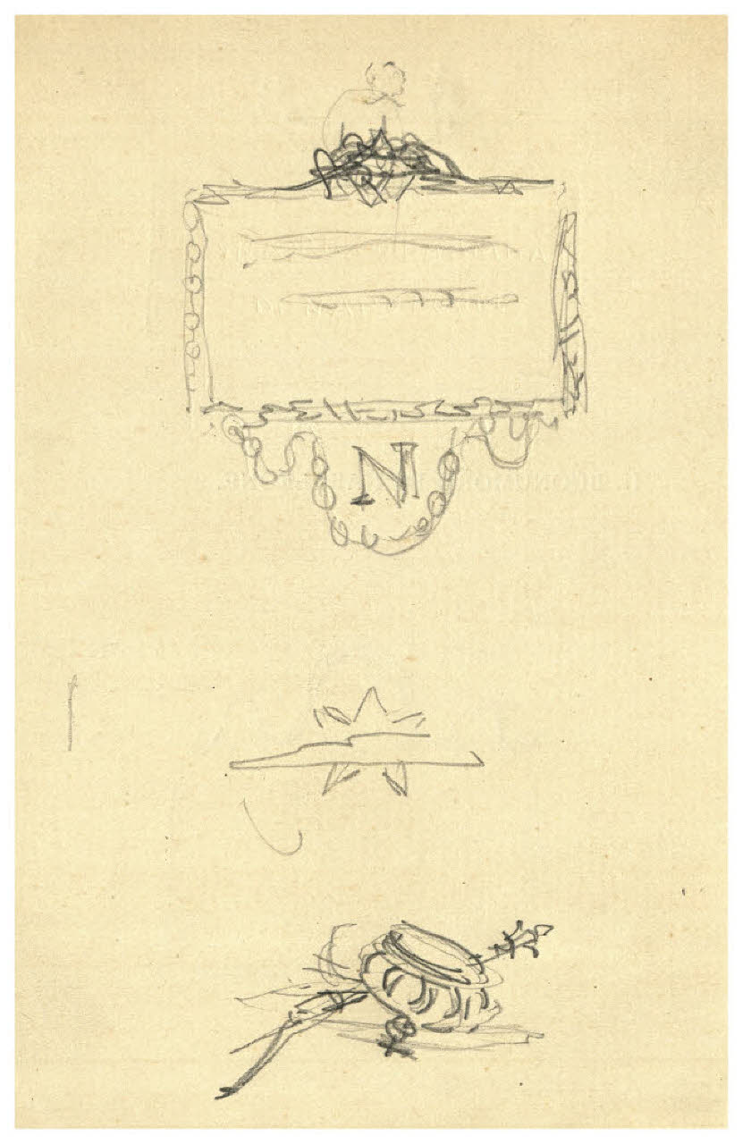 Studi di fregi (disegno) di Disertori, Benvenuto Maria (prima metà sec. XX)