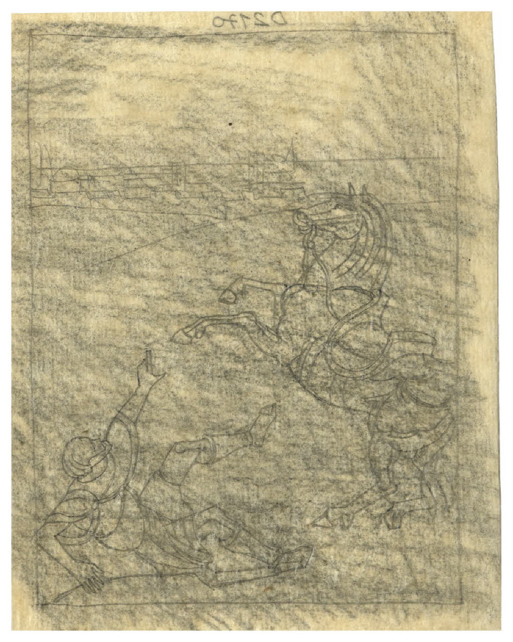 Conversione di San Paolo (disegno) di Disertori, Benvenuto Maria (prima metà sec. XX)