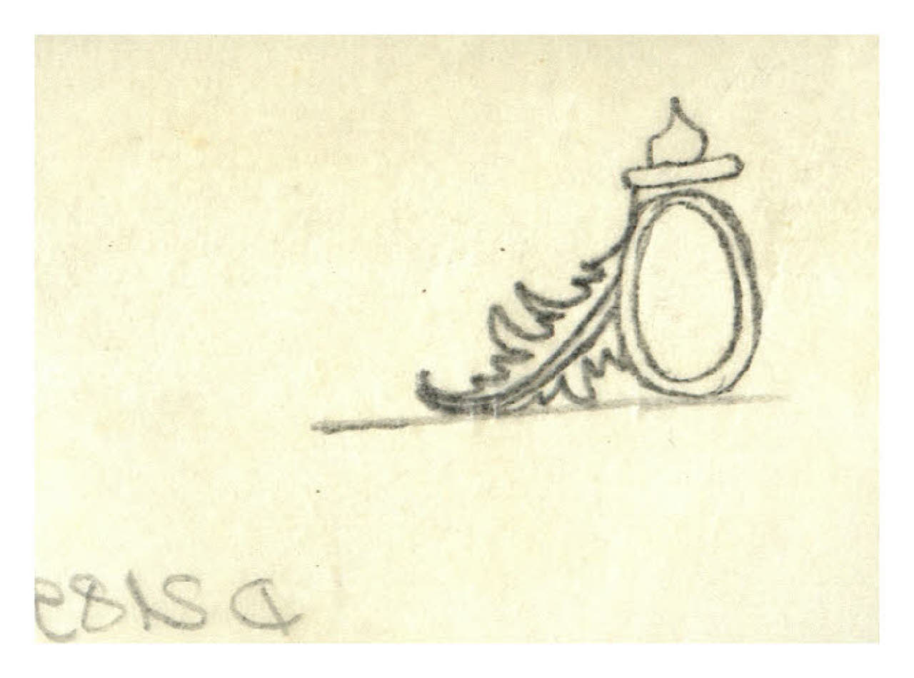 Motivo decorativo per illustrazione (disegno) di Disertori, Benvenuto Maria (prima metà sec. XX)