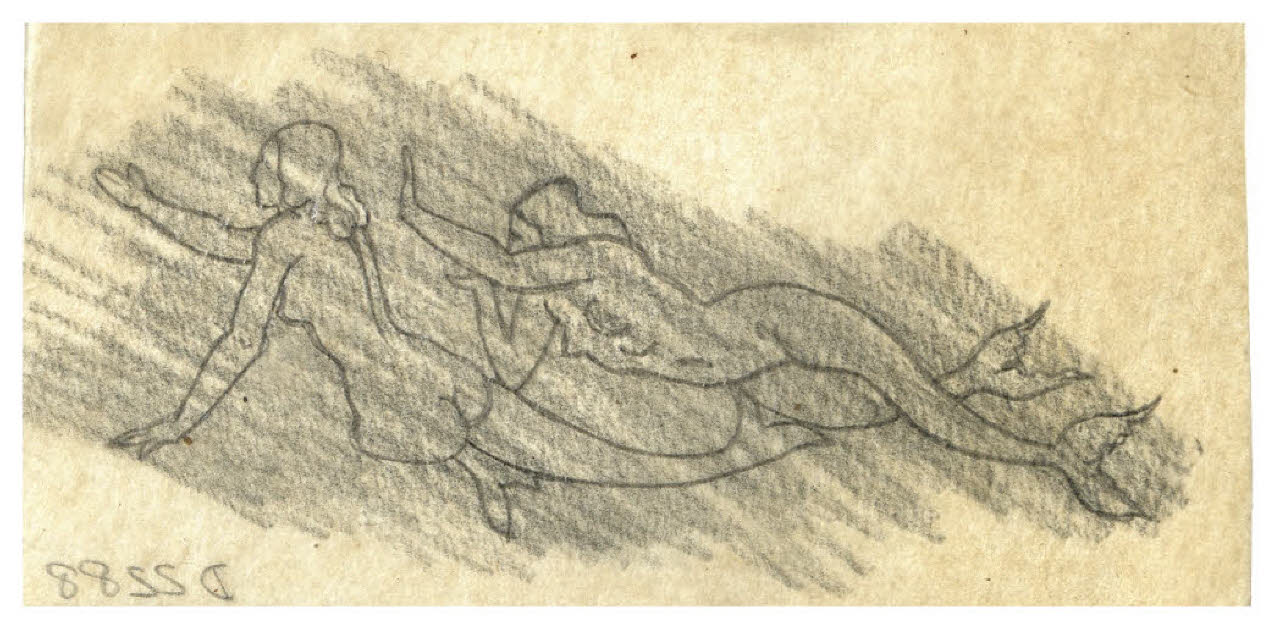 Due sirene (disegno) di Disertori, Benvenuto Maria (prima metà sec. XX)