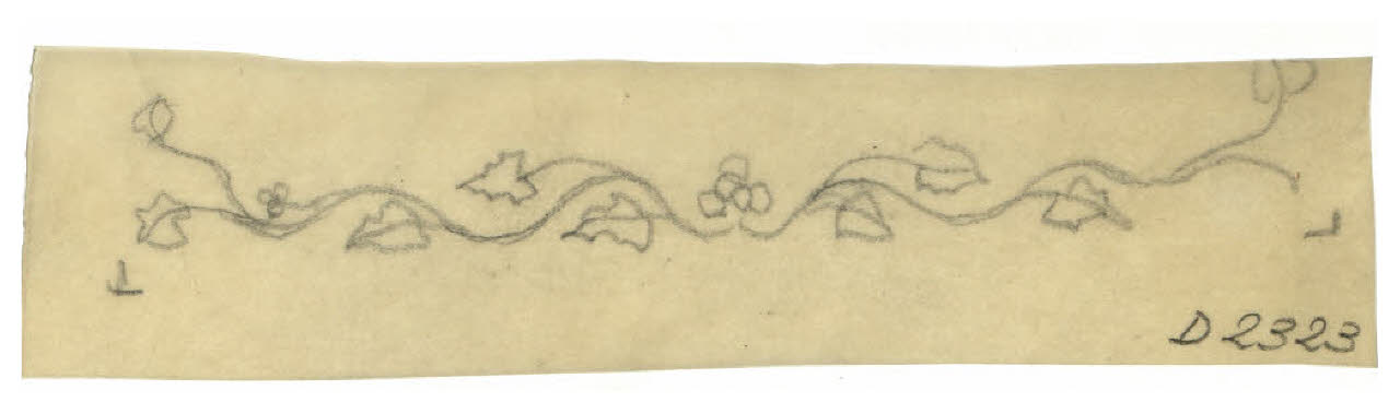 Motivo decorativo vegetale (disegno) di Disertori, Benvenuto Maria (prima metà sec. XX)