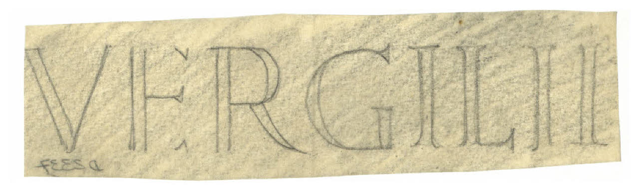 Iscrizione: Vergilii (disegno) di Disertori, Benvenuto Maria (prima metà sec. XX)