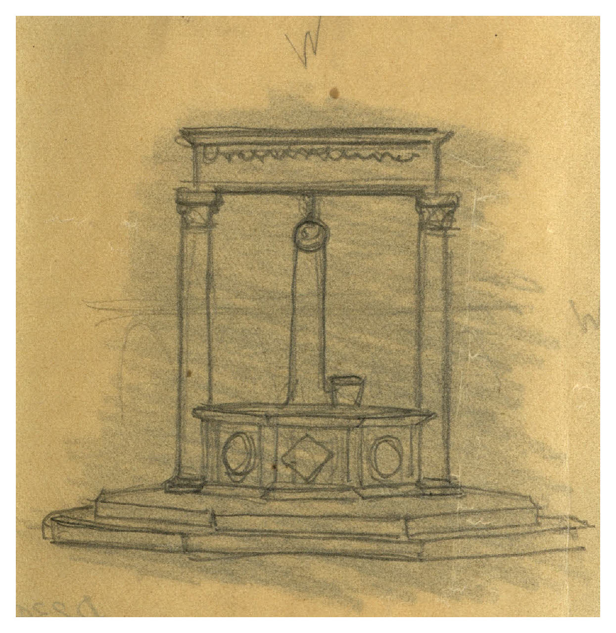 Pozzo (disegno) di Disertori, Benvenuto Maria (prima metà sec. XX)