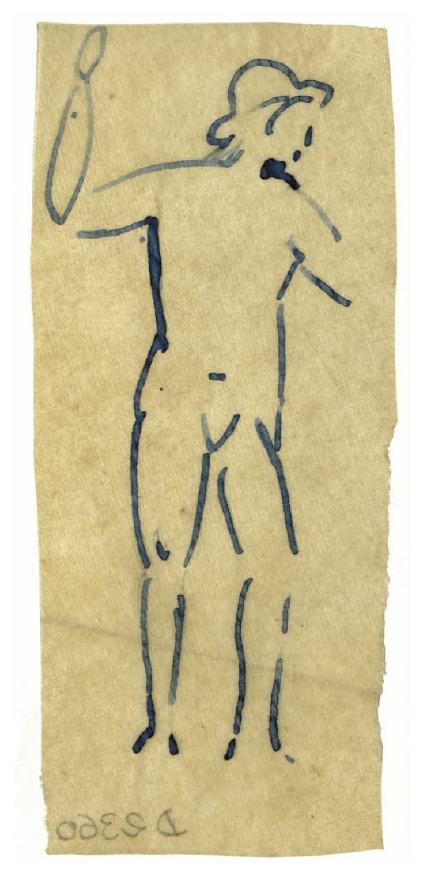 Schizzo di figura (disegno) di Disertori, Benvenuto Maria (prima metà sec. XX)