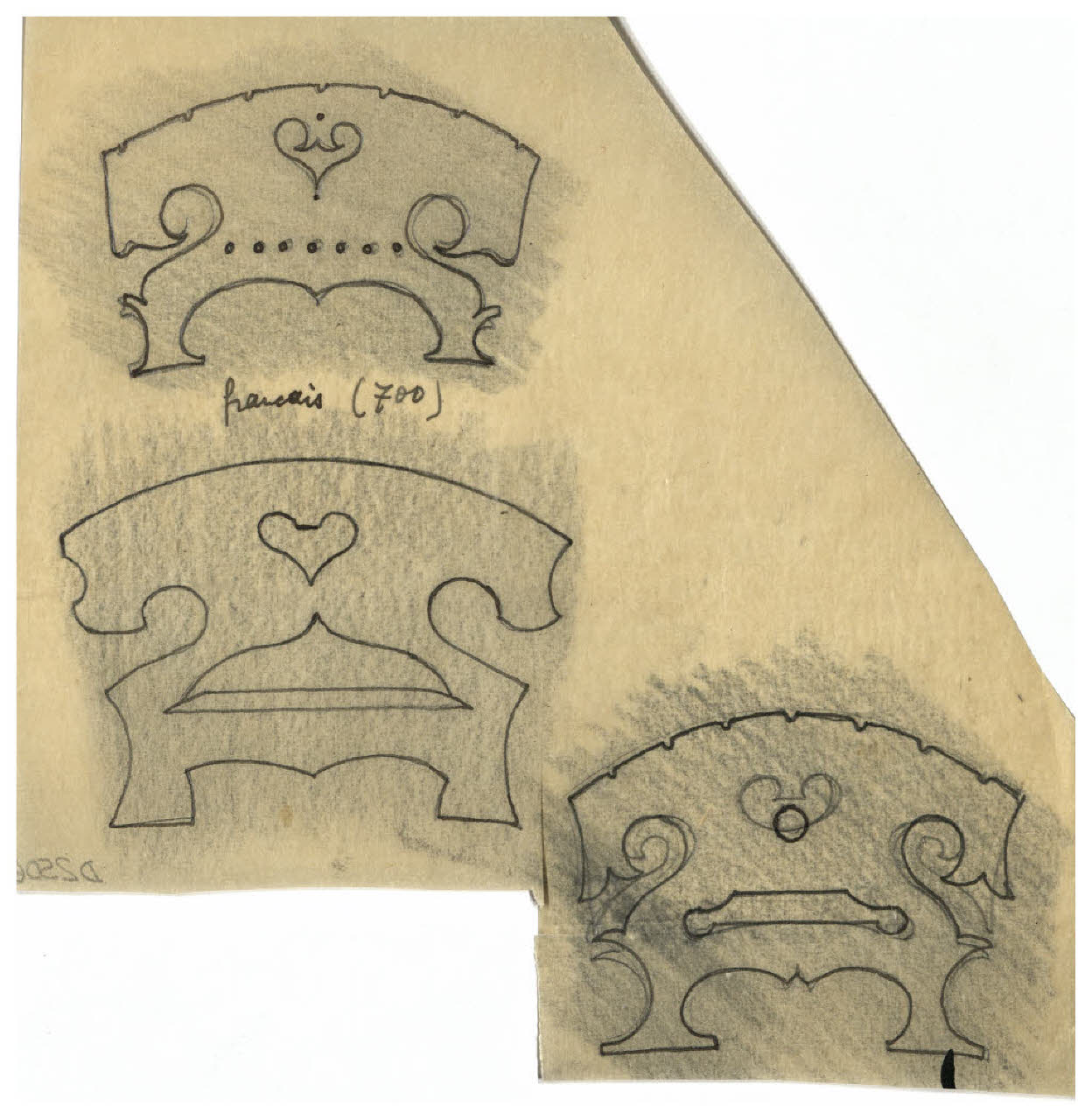 Spalliere di panche (?) (disegno) di Disertori, Benvenuto Maria (prima metà sec. XX)