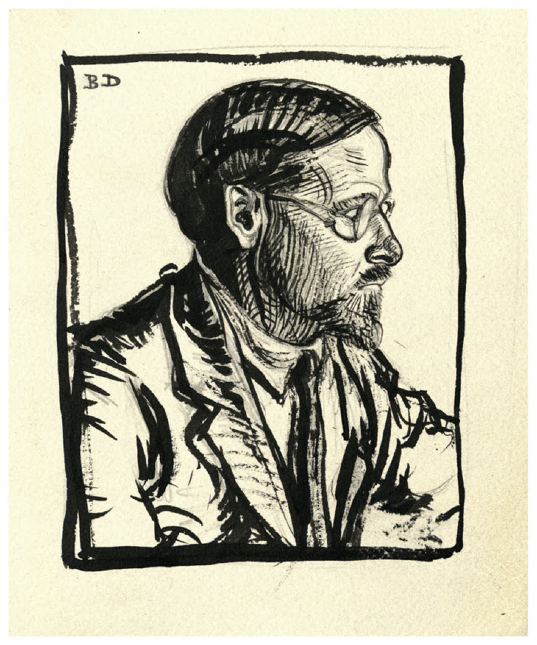 Autoritratto (disegno) di Disertori, Benvenuto Maria (sec. XX)