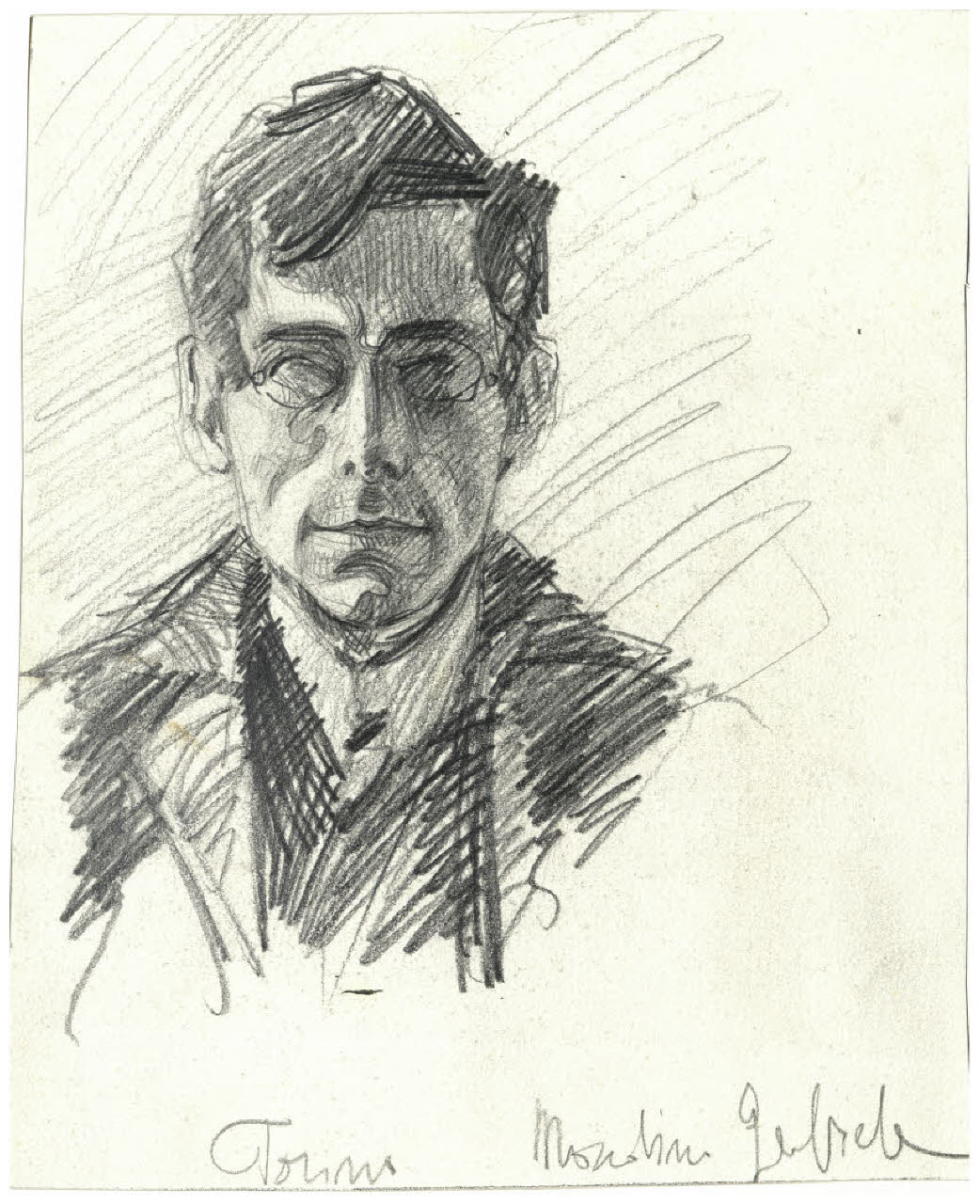 Ritratto di Gabriele Mondini (disegno) di Disertori, Benvenuto Maria (sec. XX)