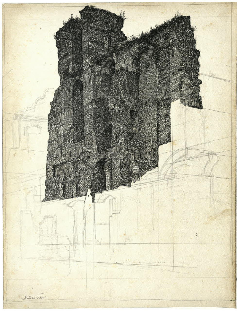 Roma. Il Foro (disegno) di Disertori, Benvenuto Maria (prima metà sec. XX)