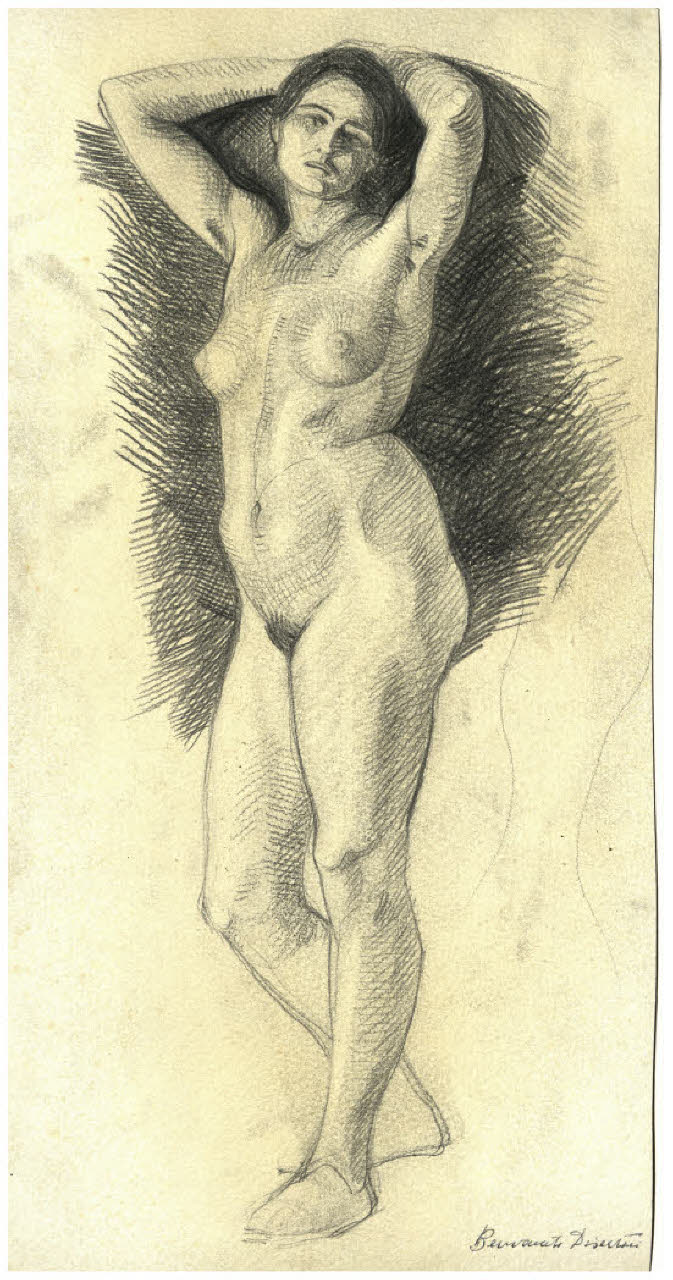 Nudo femminile (disegno) di Disertori, Benvenuto Maria (prima metà sec. XX)