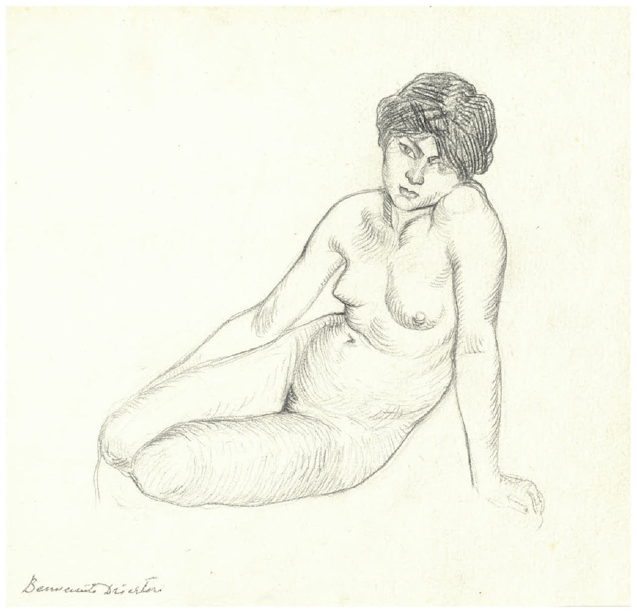Nudo femminile (disegno) di Disertori, Benvenuto Maria (prima metà sec. XX)