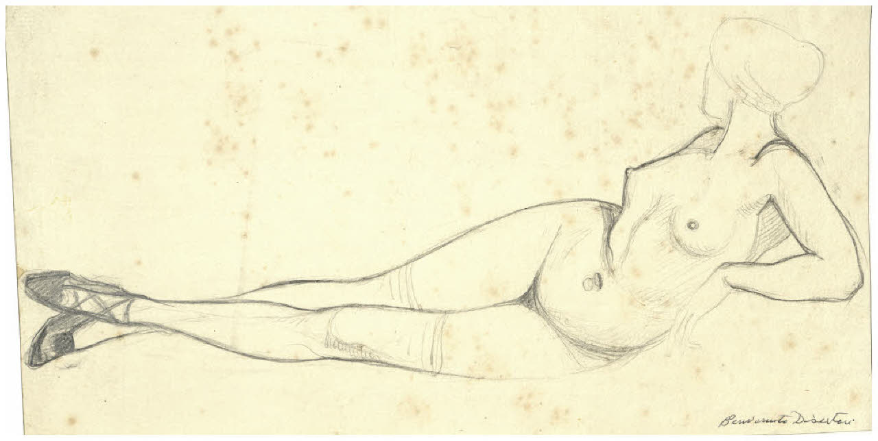 Nudo femminile (disegno) di Disertori, Benvenuto Maria (prima metà sec. XX)