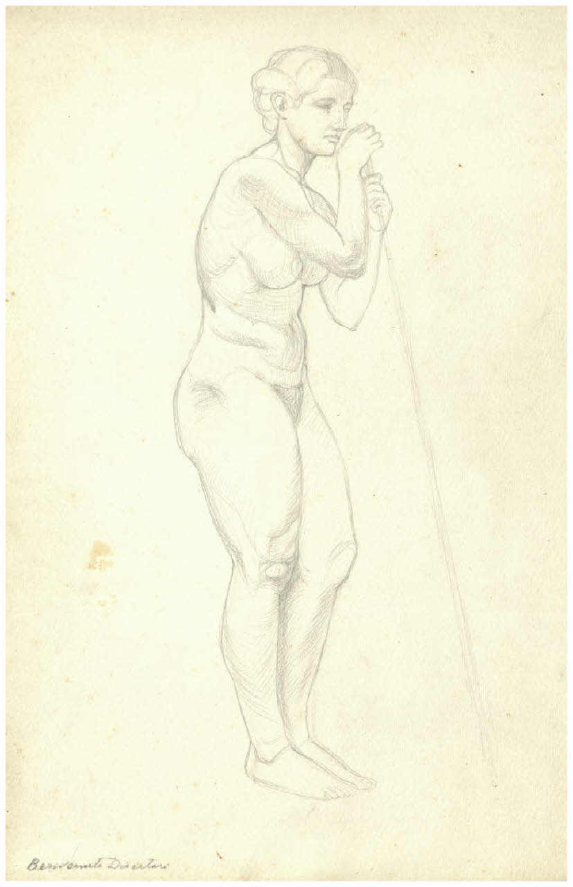 Nudo femminile (disegno) di Disertori, Benvenuto Maria (sec. XX)